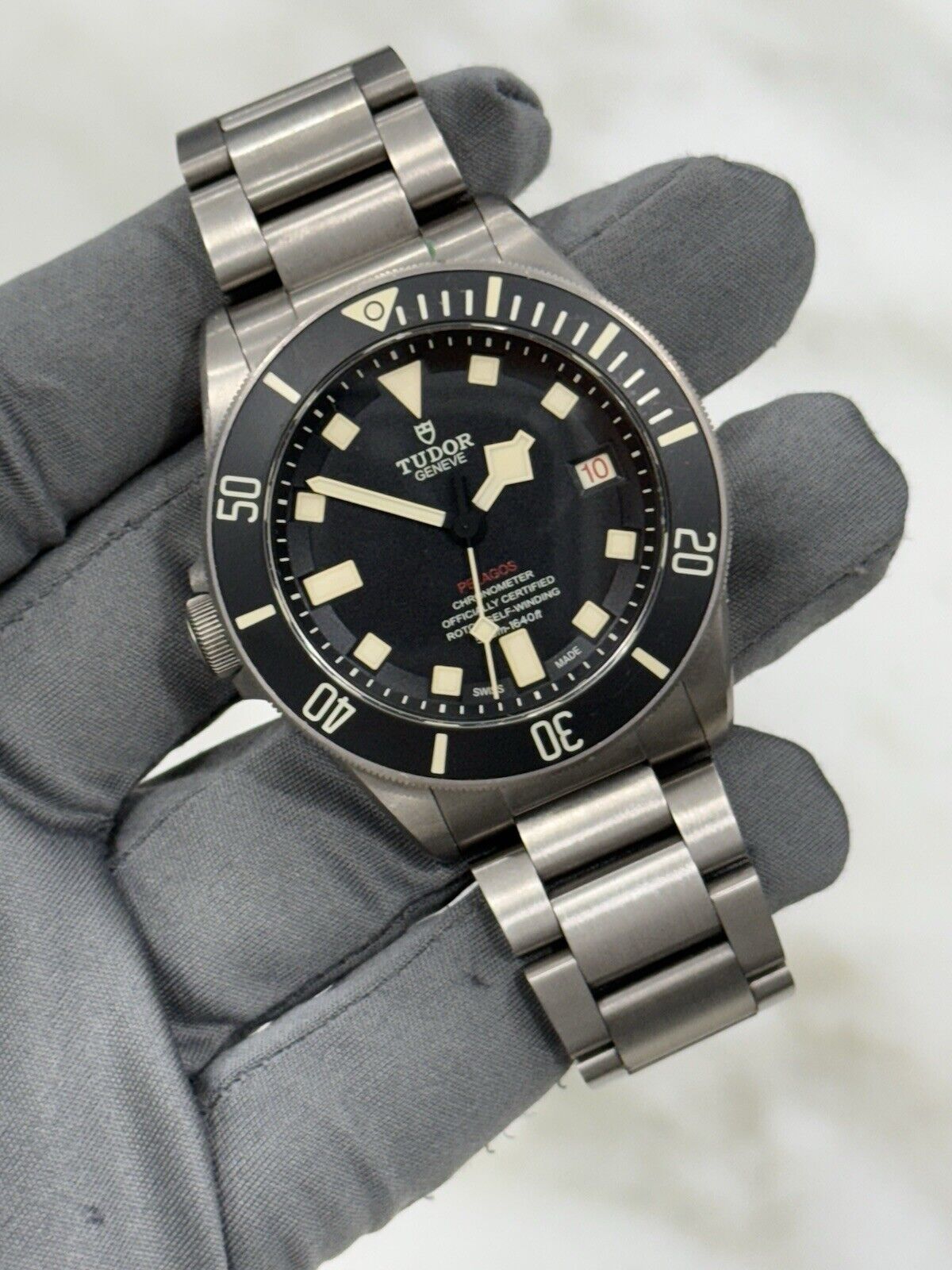 2018 Tudor Pelagos LHD Mens Black Watch 25610TNL Titanium Automatic Watch B/P