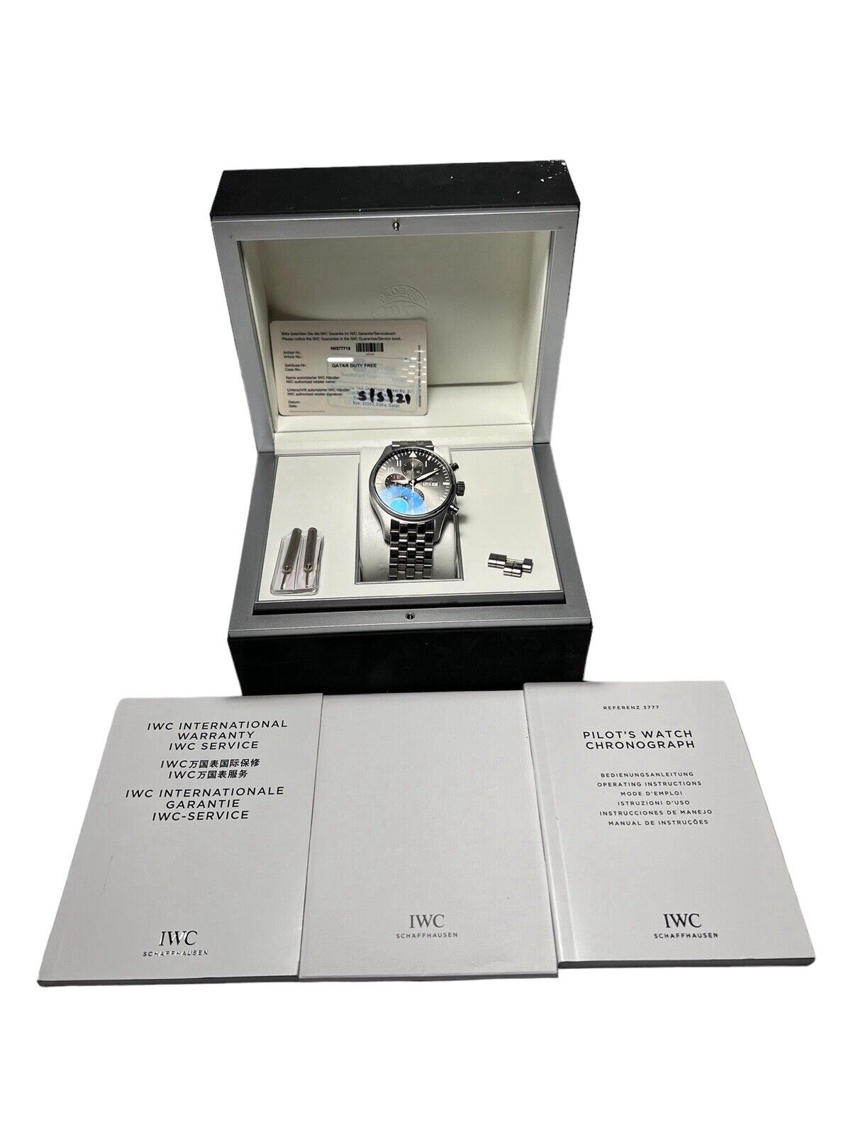 2021 IWC Pilots Chronograph Spitfire Automatic 43mm IW377719 - Box And Papers