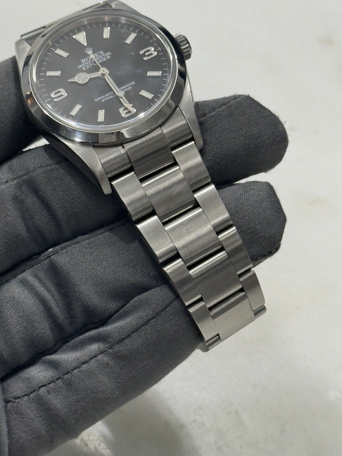 2001 Rolex Explorer 36mm 114270 Stainless Steel Men's Black Watch Swiss Made