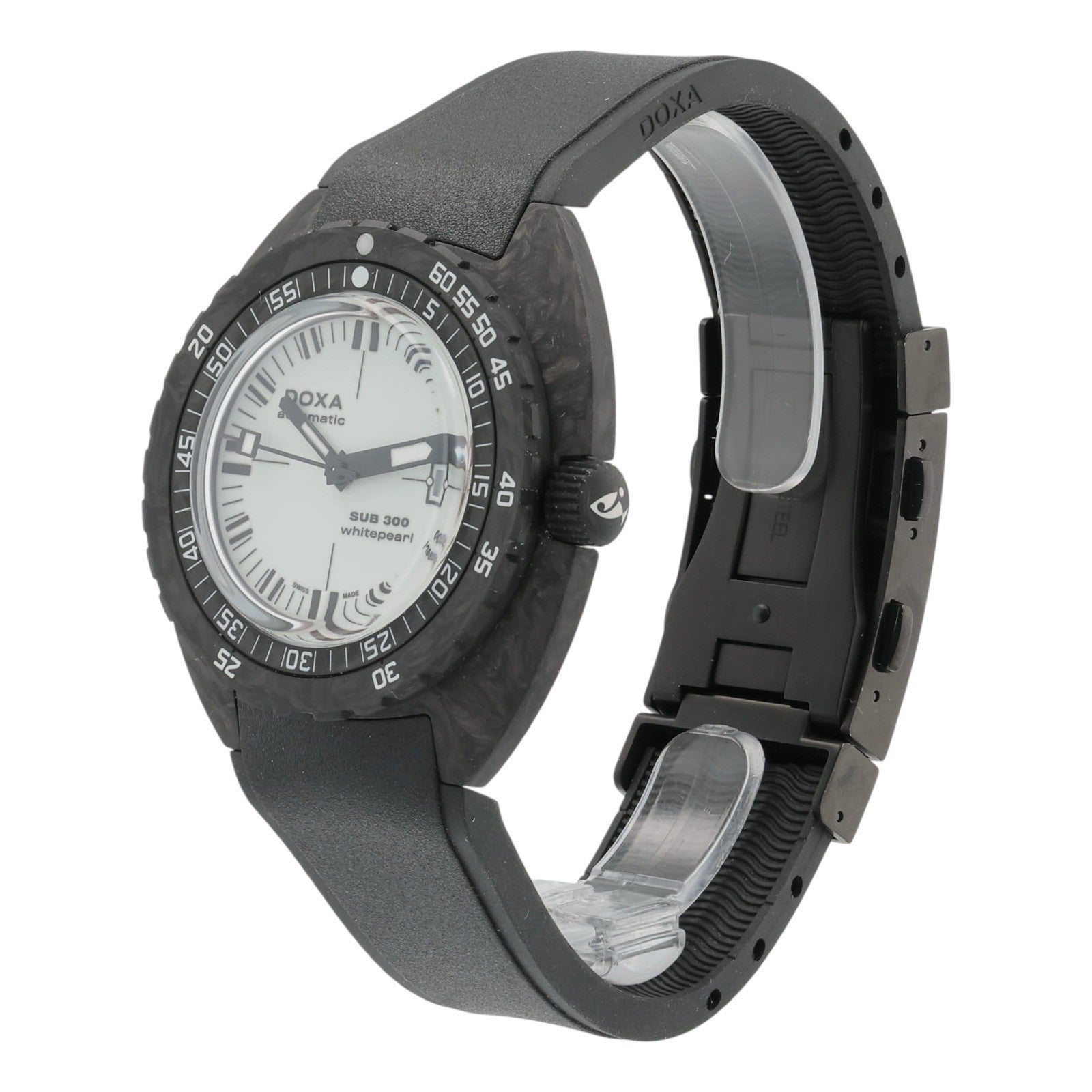 Doxa Sub Carbon White Dial 42.5mm Automatic Movement Men’s Watch Sub 300