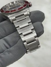 2015 Tudor Black Bay Smiley Stainless Steel Red 41mm Automatic Watch 79220R