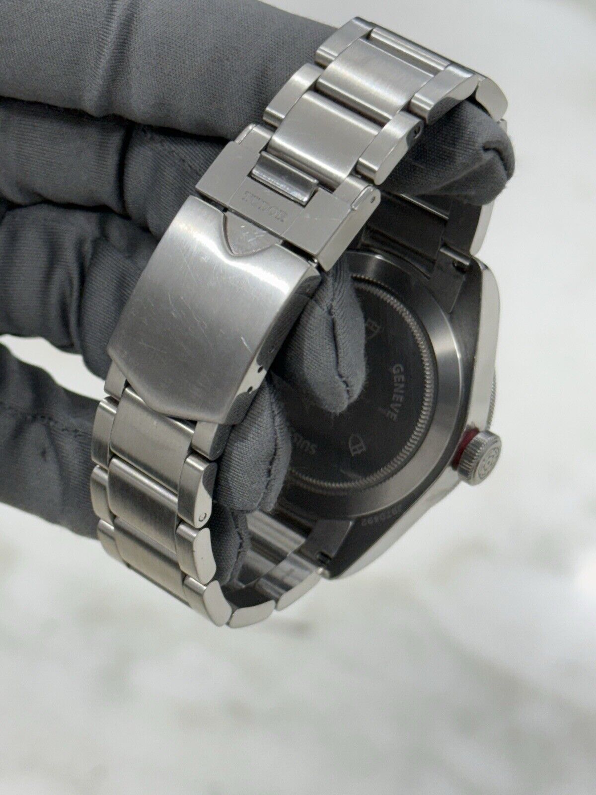 2015 Tudor Black Bay Smiley Stainless Steel Red 41mm Automatic Watch 79220R