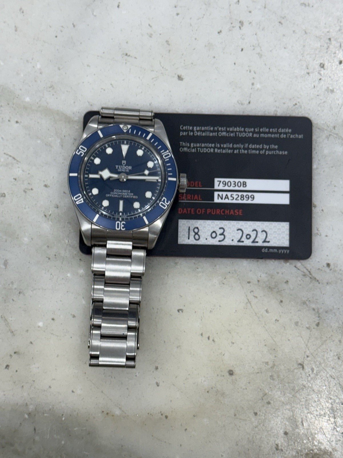 2022 TUDOR Black Bay 79030B Stainless Steel Men's Automatic Watch - Box/Papers