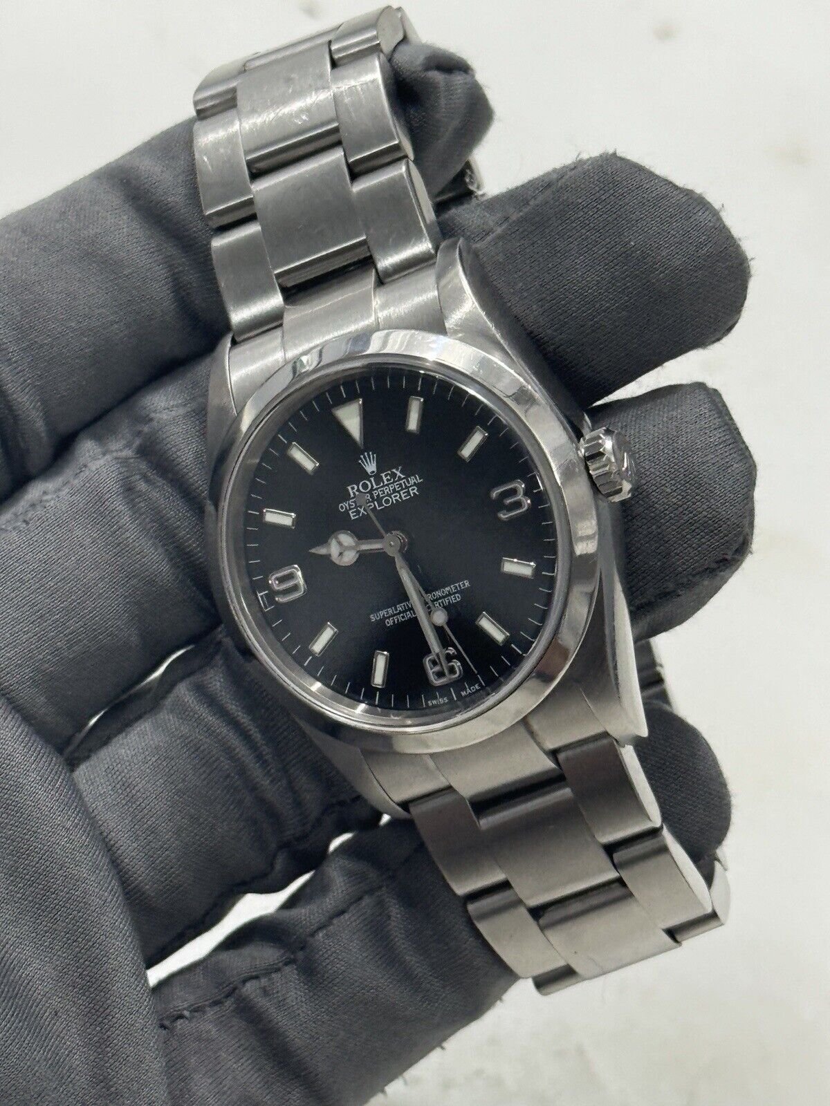 2001 Rolex Explorer 36mm 114270 Stainless Steel Men's Black Watch Swiss Made