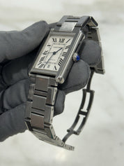 Cartier Tank Solo Date XL Stainless Steel 31mm Automatic Mens Watch 3515