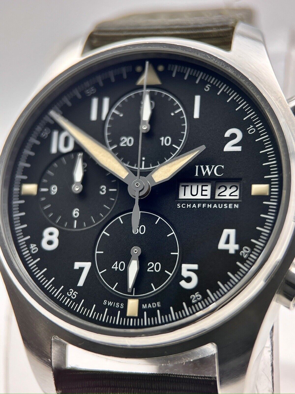 2019 IWC Pilot Spitfire Chronograph IW387901 Men's Watch Stainless Steel  - B/P