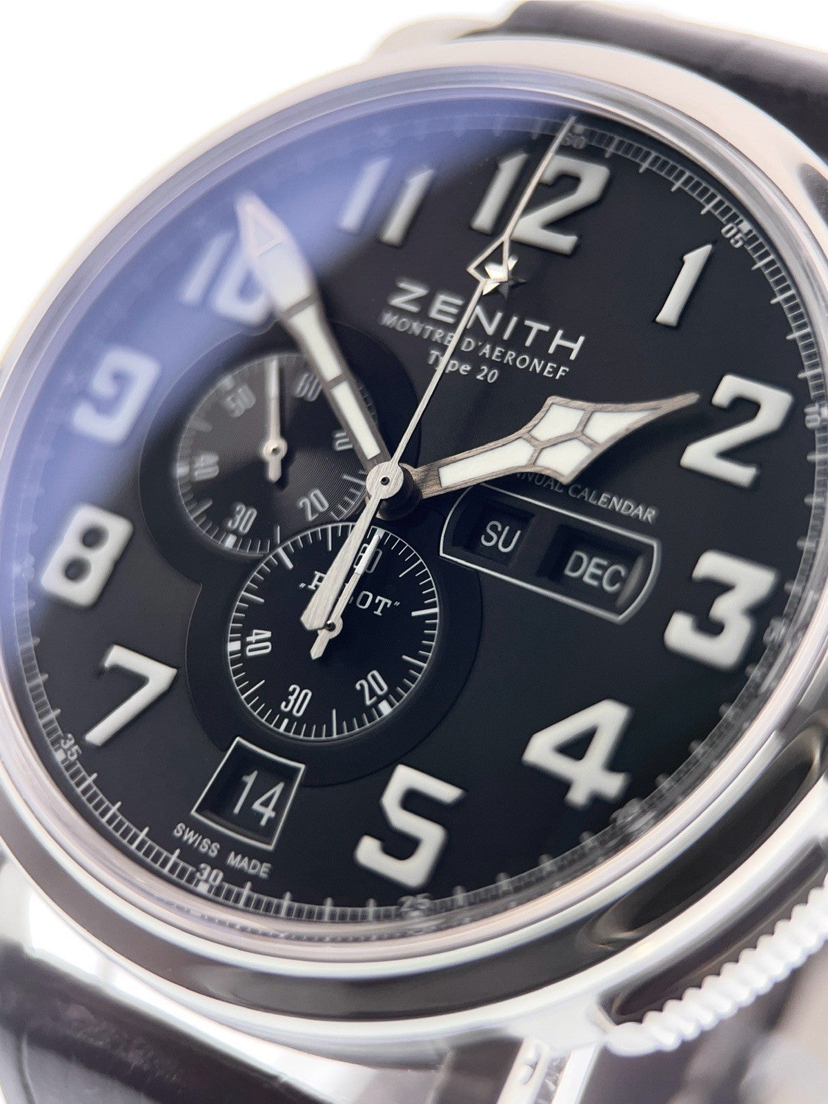 Zenith Pilot Type 20 Stainless Steel Black Dial 48mm Automatic Mens 03.2430.4054