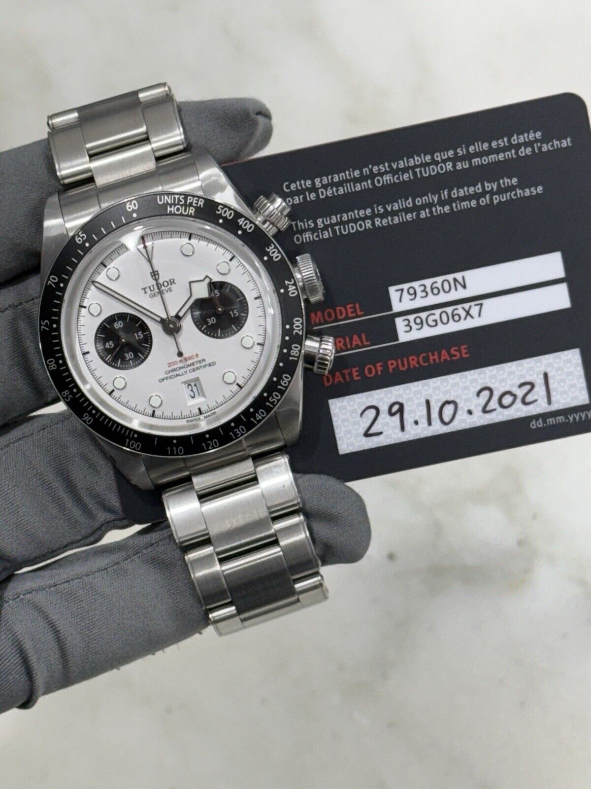 2021 Tudor Black Bay Chrono Steel Panda 41mm Automatic Men’s Watch 79360N