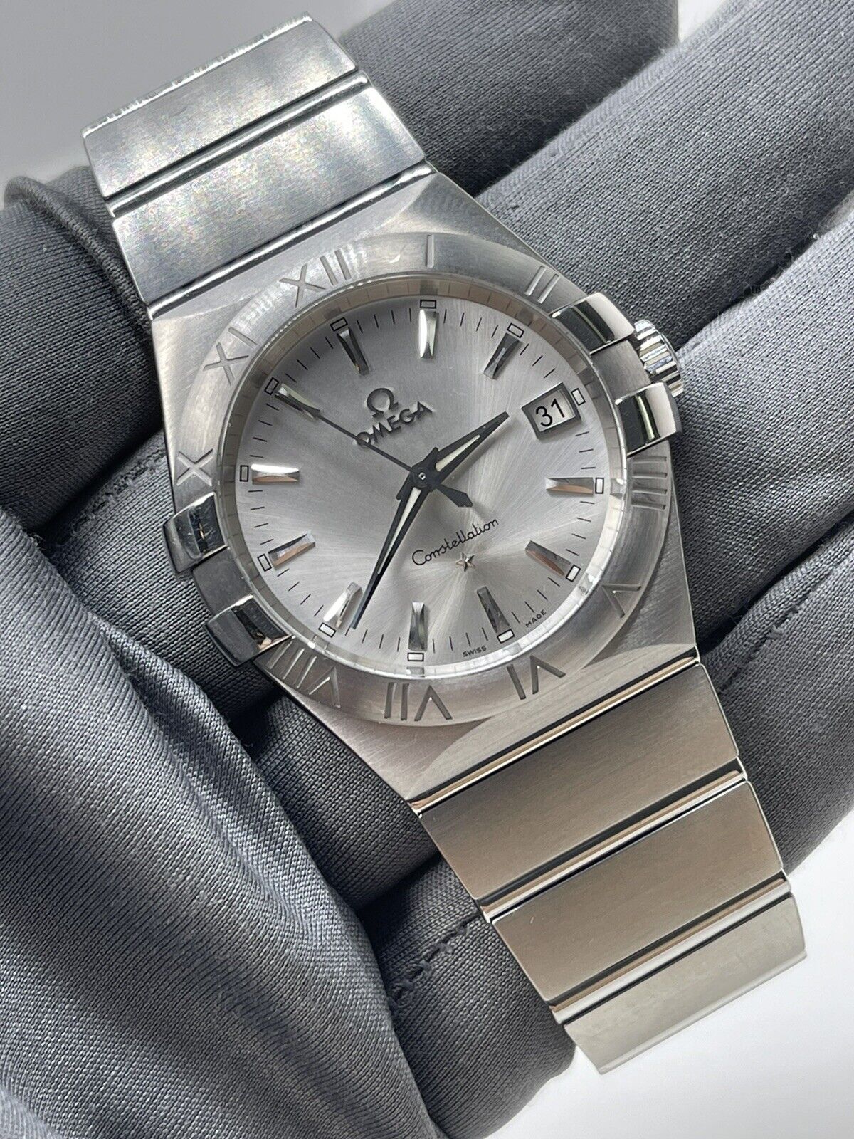 Omega shop constellation silver