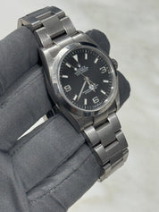 2000 Rolex Explorer I Black 36mm Oyster Stainless Steel Automatic Watch 114270