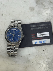 2021 Tudor Royal Blue Roman Day Date Stainless Steel Men's Automatic Watch 28600