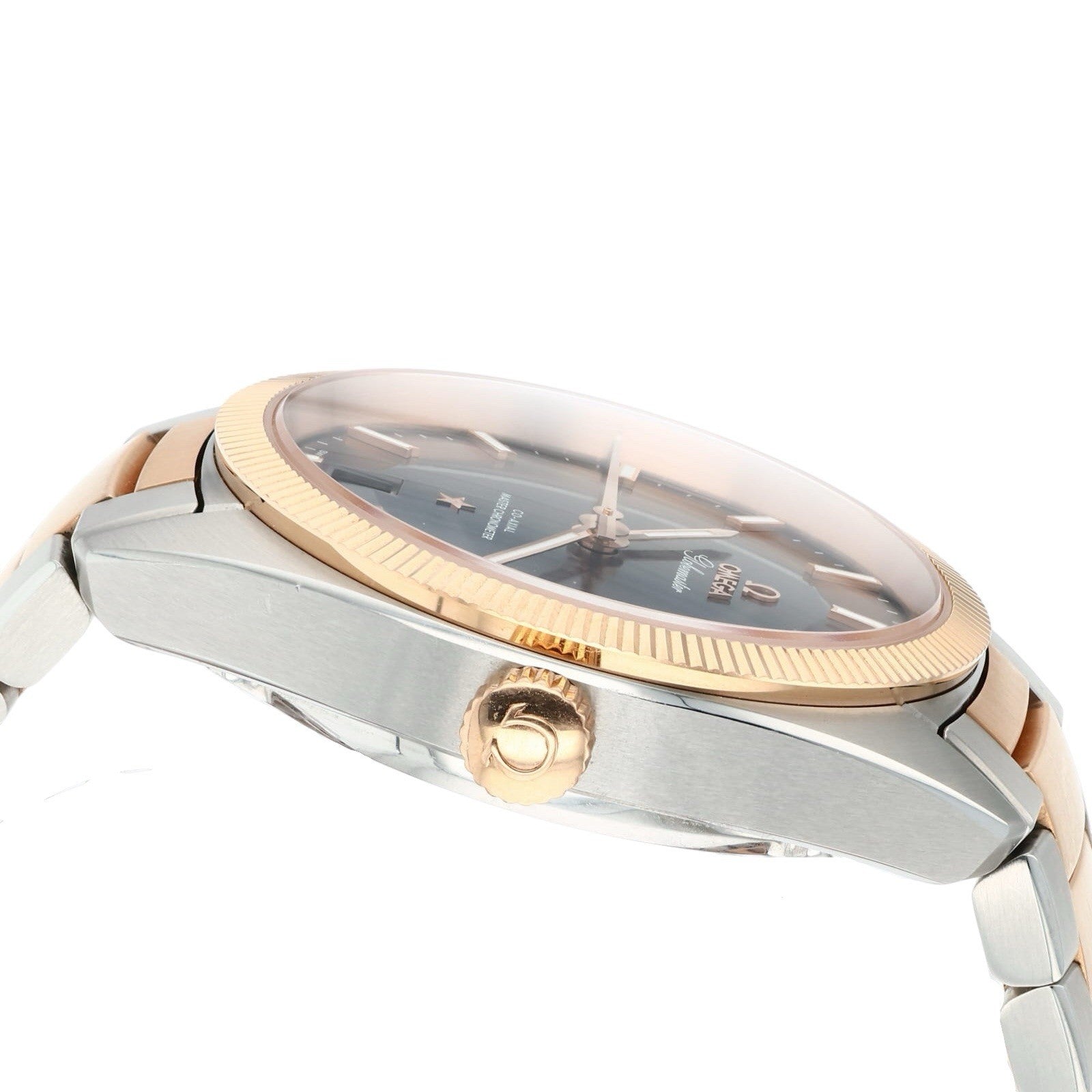Omega Globemaster Gold & Steel Blue Dial 39mm Automatic Mens 130.20.39.21.03.001