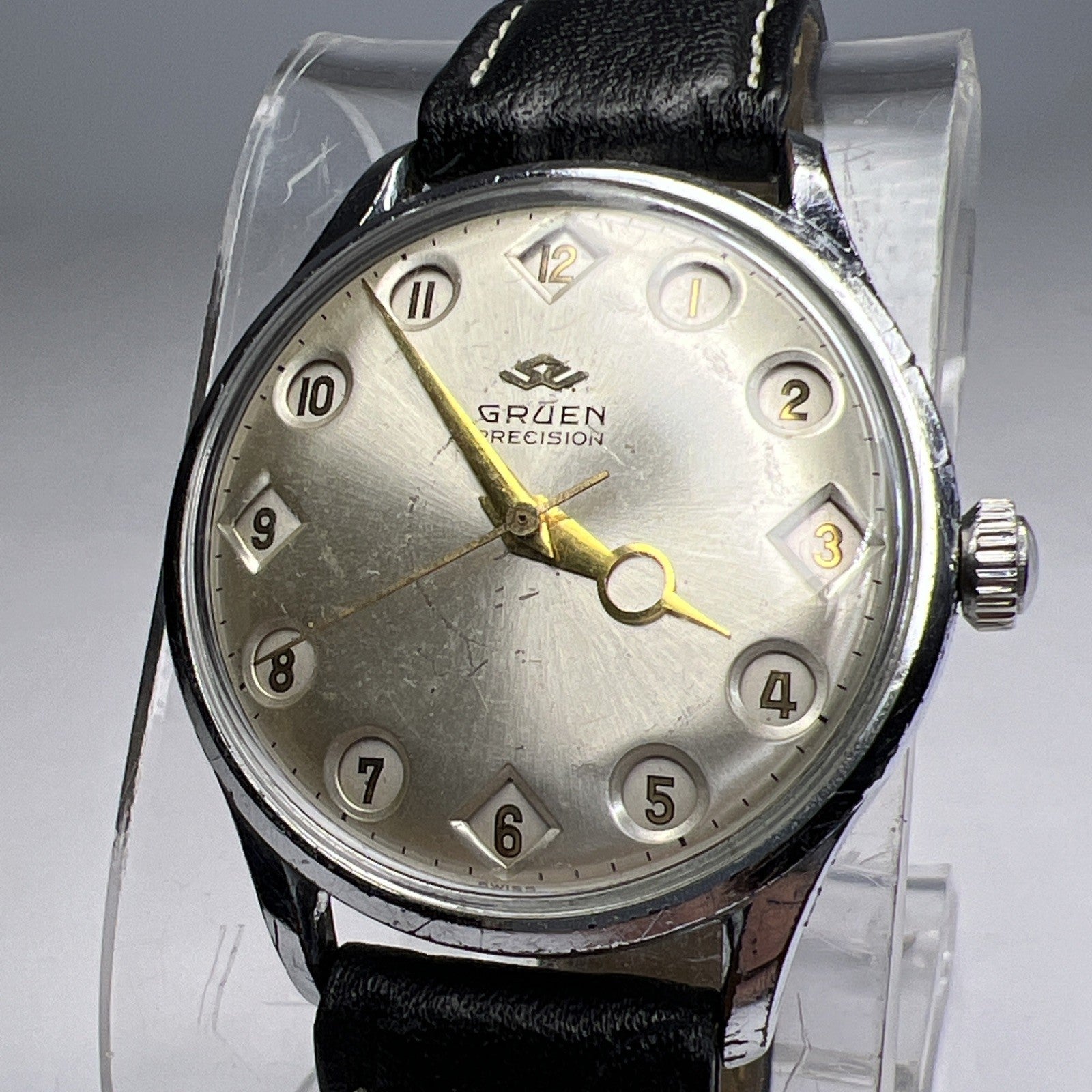 Vintage 35mm Gruen Precision Airflight Steel Watch w/ 510 RSS 17J Jump Hour