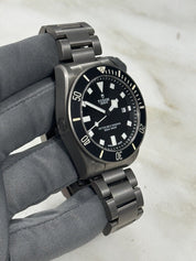 2014 TUDOR Pelagos 25500TN Automatic Titanium Watch Black Dial Mens - B/P
