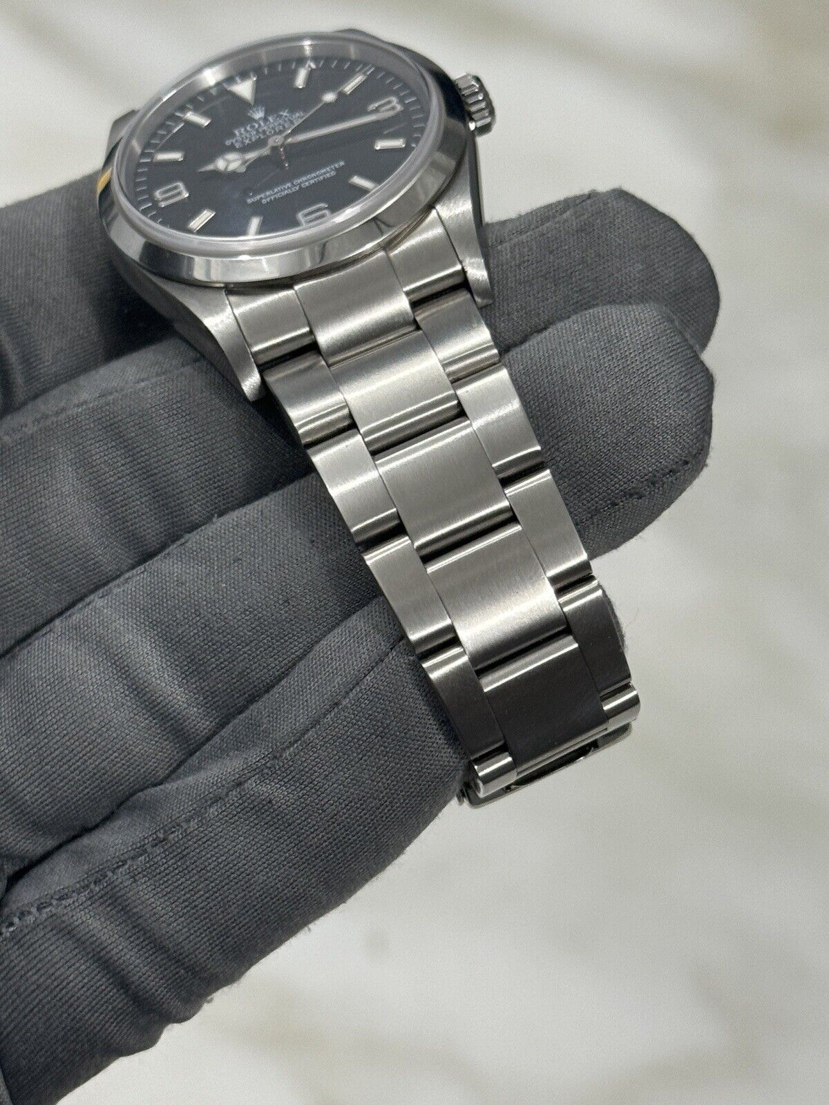 2002 Rolex Explorer 36mm 114270 Stainless Steel Men's Black Watch Swiss Made