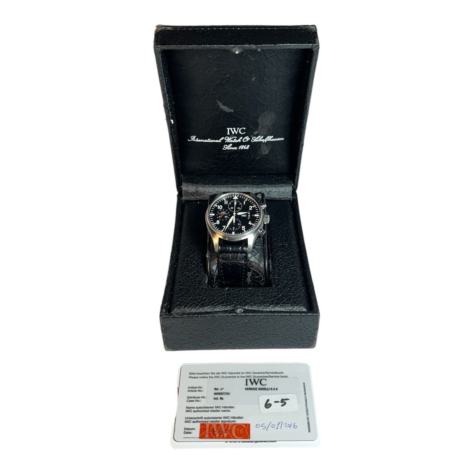 2016 IWC Pilot Chronograph Stainless Steel 43mm Automatic Men’s Watch IW377701