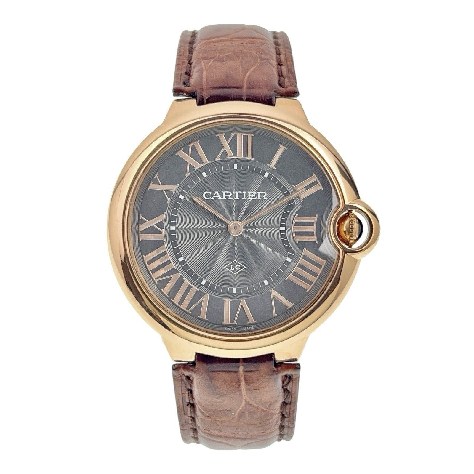 Rose Gold Grey Cartier Ballon Bleu de Cartier WGBB0020