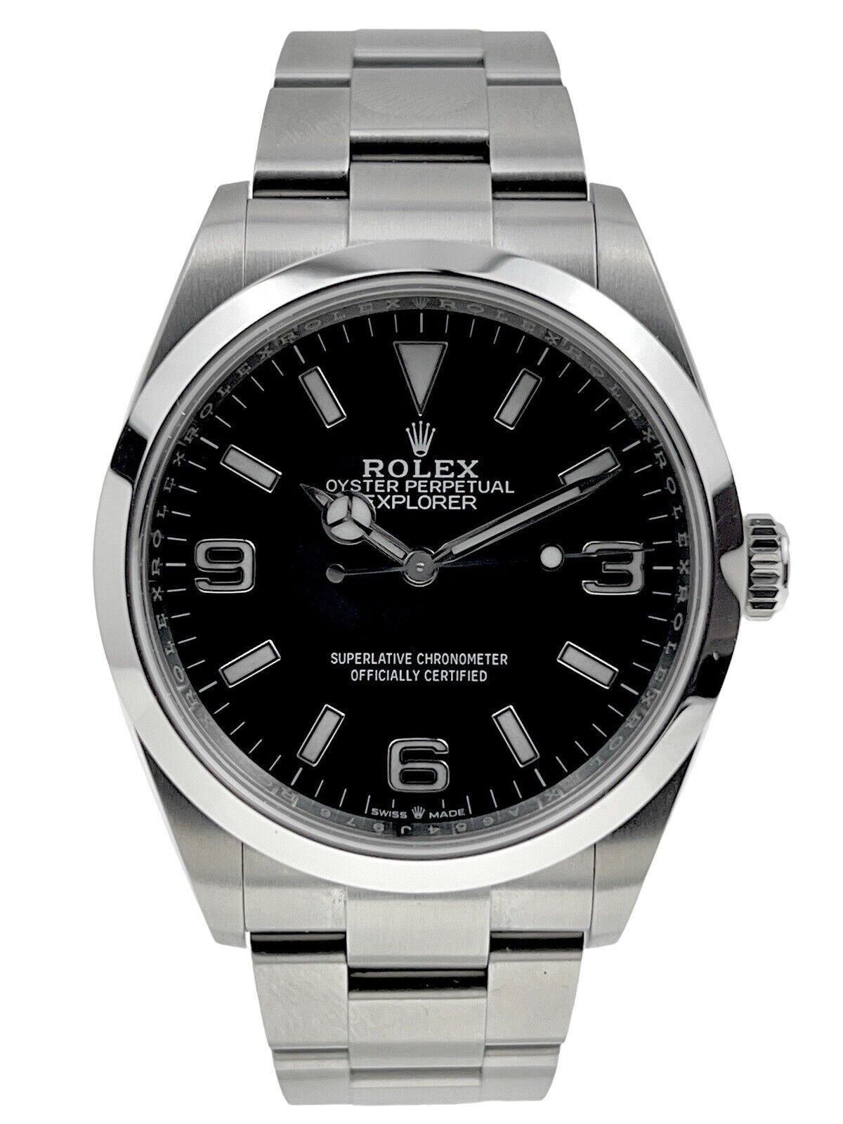 2022 Rolex Explorer Steel Black 36mm Automatic Men’s Watch 124720 - Box/Papers