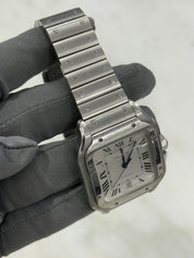2023 Cartier Santos Large Steel Silver Dial 39mm Automatic Men's Watch WSSA0018