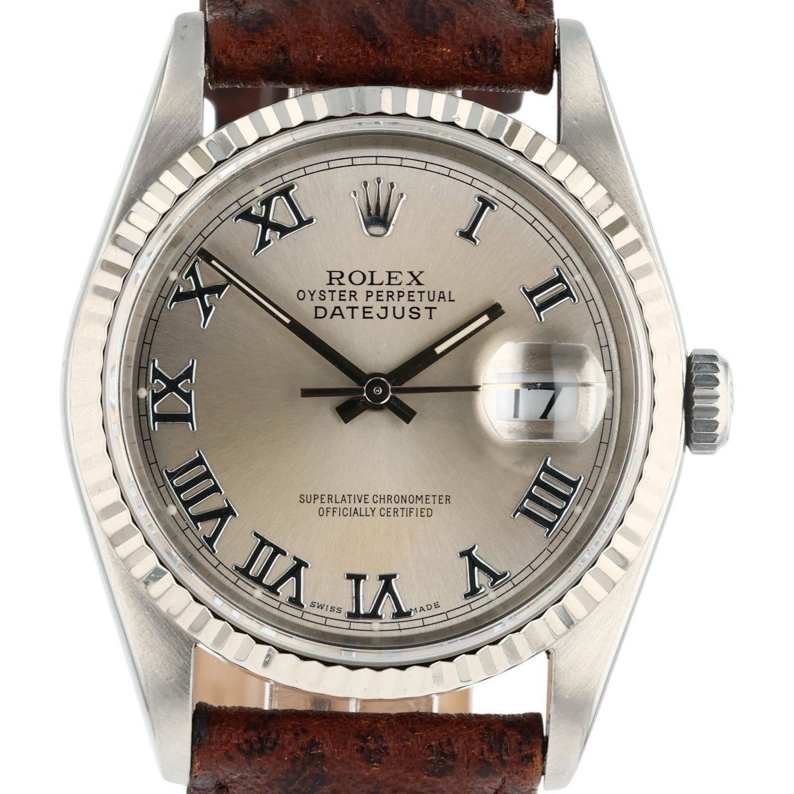 Rolex Datejust Stainless Steel Silver Dial 36mm Automatic Men’s Watch 16234