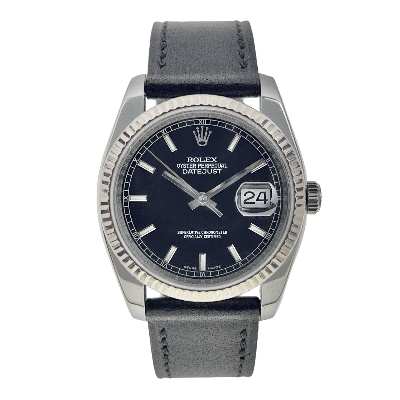 Rolex Datejust 36 Stainless Steel 36mm Black Dial Automatic