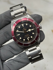 2019 Tudor Black Bay Smiley Stainless Steel Red 41mm Automatic Watch 79220R