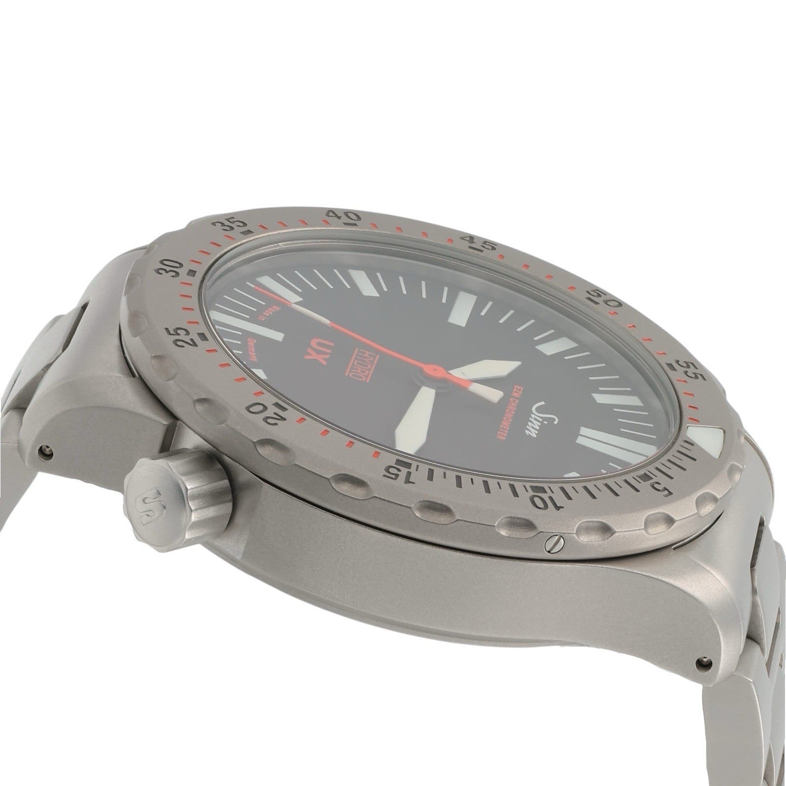 Sinn UX-T EZM Stainless Steel Black Dial 44mm Quartz Watch Men’s Watch EZM 2B