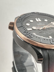 2021 Omega Seamaster Black Ceramic Rose Gold Box & Papers 210.62.44.20.01.001