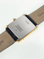 Cartier Tank Solo 18k Yellow Gold and Steel Diamond Bezel 27mm Quartz W5200004