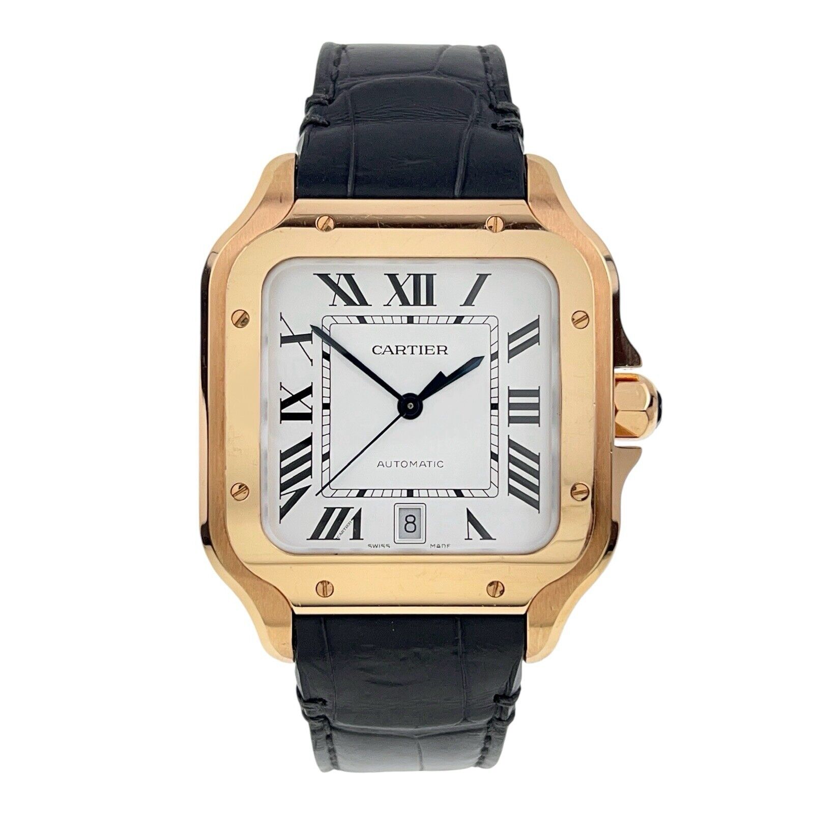 2021 Cartier Santos Large 18k Rose Gold 39mm Automatic Men’s Watch WGSA0018