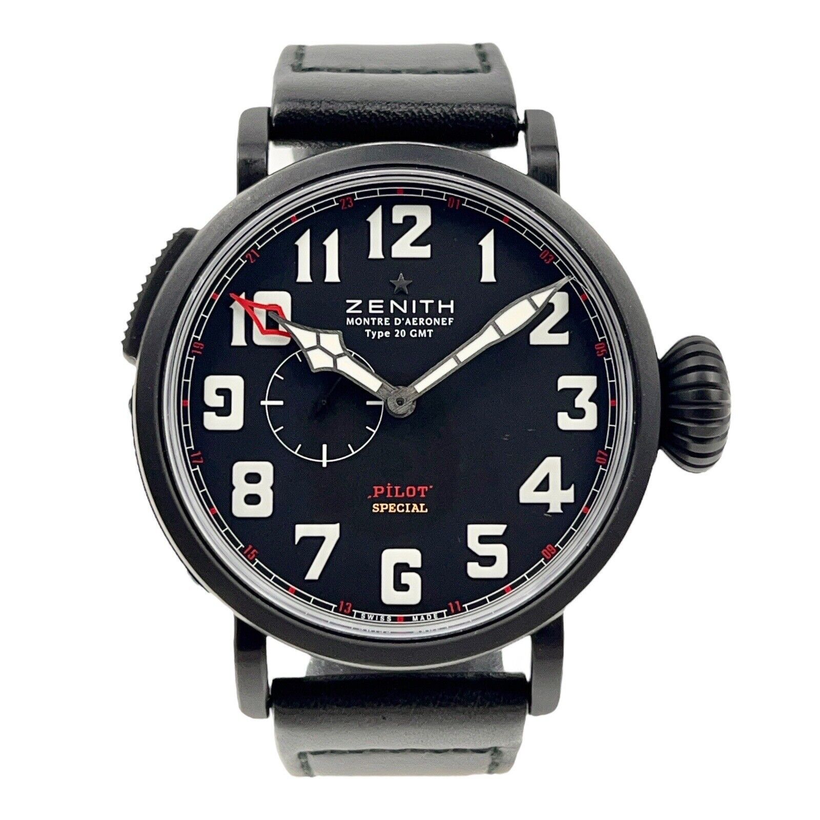 Zenith Elite Pilot Special Edition Black Titanium 48mm 96.2430.693  - Box/Papers