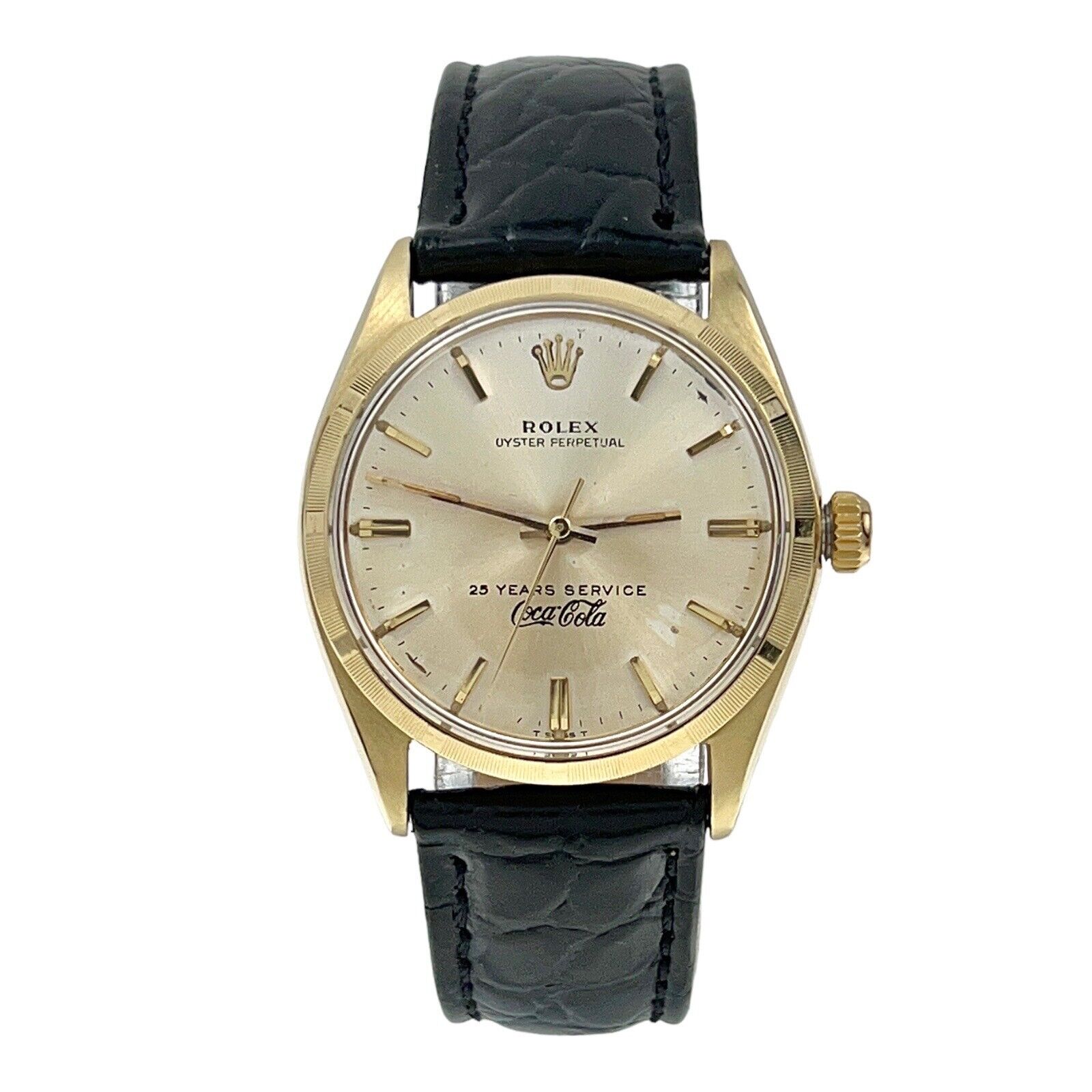 Rolex Oyster Perpetual 14k Gold Mens Automatic Watch 1003 Coca