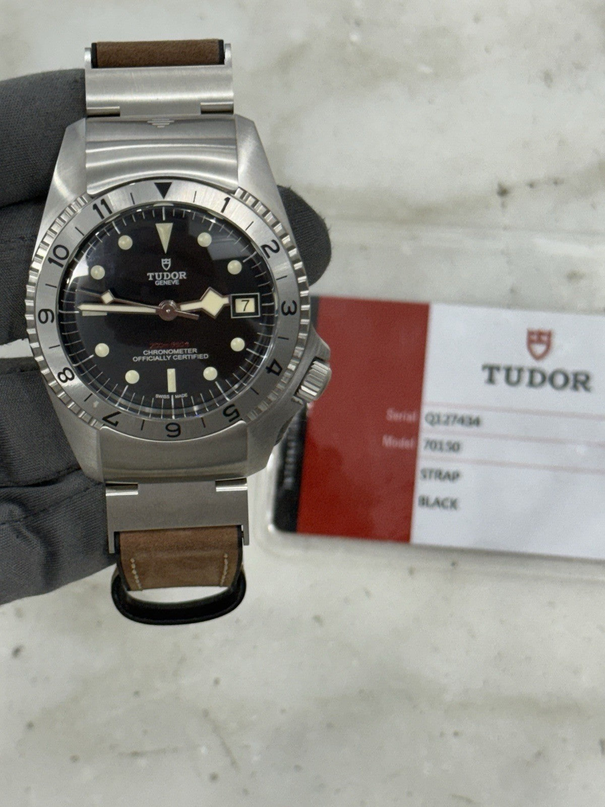 2019 Tudor Black Bay P01 Automatic 42mm Stainless Steel Mens Strap Watch 70150