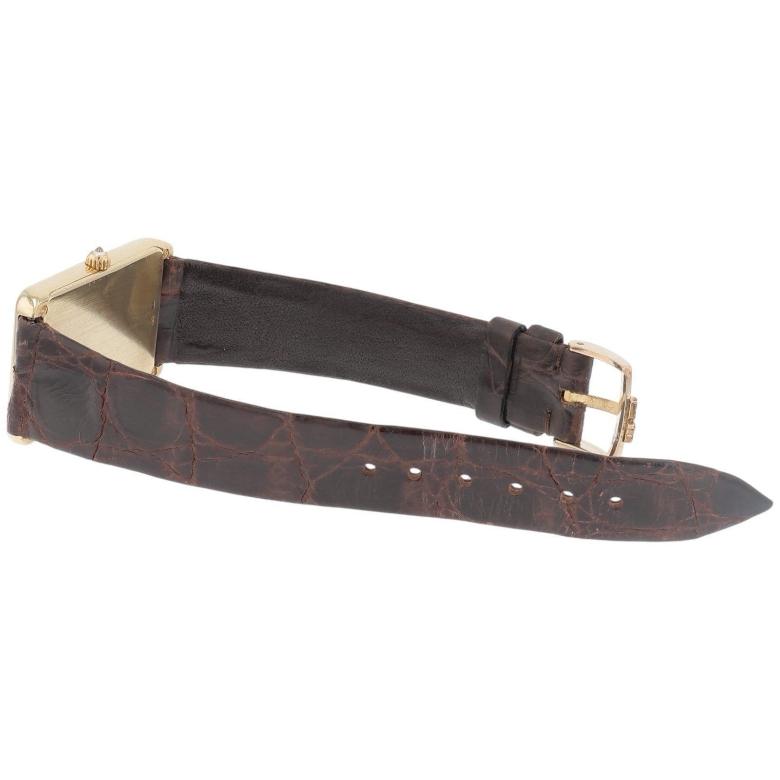 Corum Ingot 18k Yellow Gold 30x40mm Gold Dial Quartz Movement Mens Watch GR15