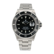 Rolex Submariner Date Stainless Steel Black Dial 40mm Automatic Mens Watch 16610