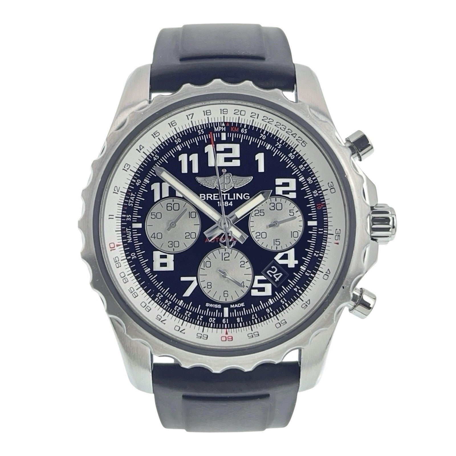 Breitling Chronospace Stainless Steel Black Dial 46mm Automatic Mens A23360