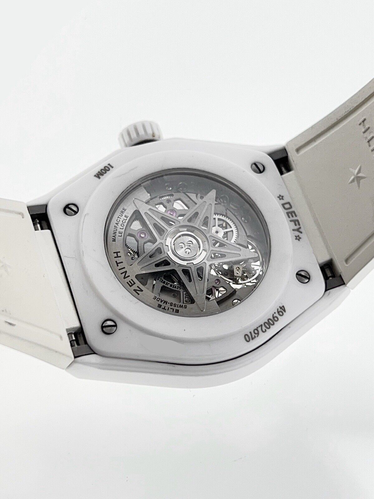2021 Zenith Defy Ceramic White 41mm Automatic Men’s Watch 49.9002.670 - Full set