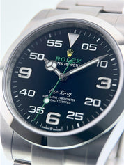 2023 Rolex Air King Stainless Steel Black Dial 40mm Automatic Men's Watch 126900