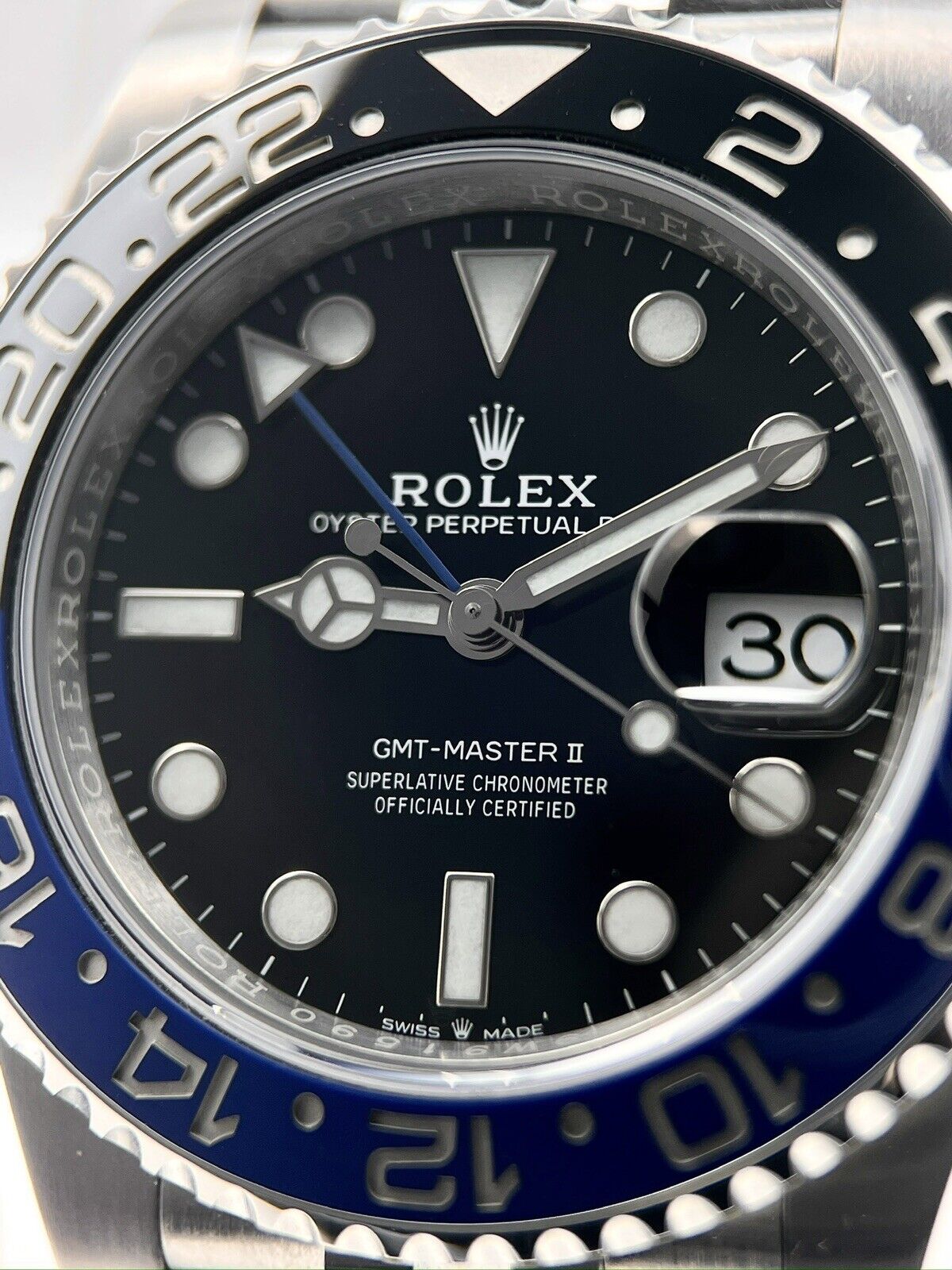 2023 Papers Rolex GMT Master Batgirl Blue Jubilee Ceramic 126710 Watch - B/P