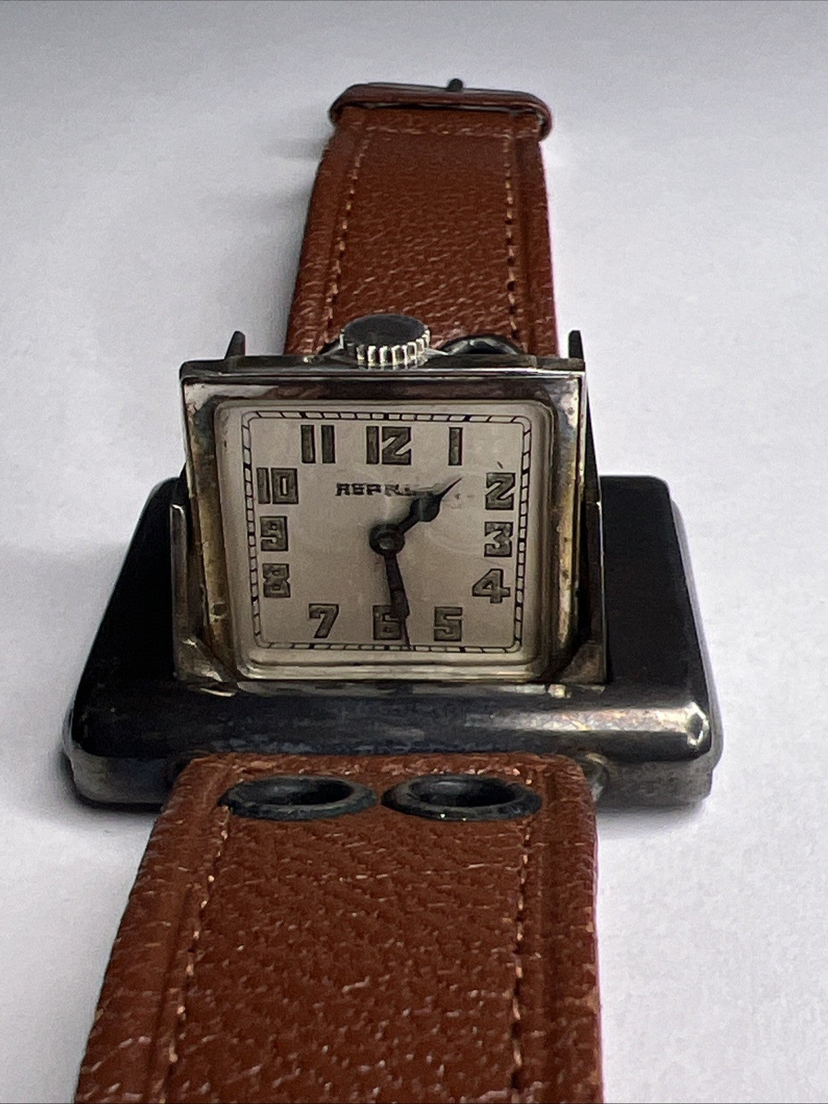 Tavannes Watch Swiss Sterling 925 Case Opens Closes Wrist To Clock -PARTS REPAIR