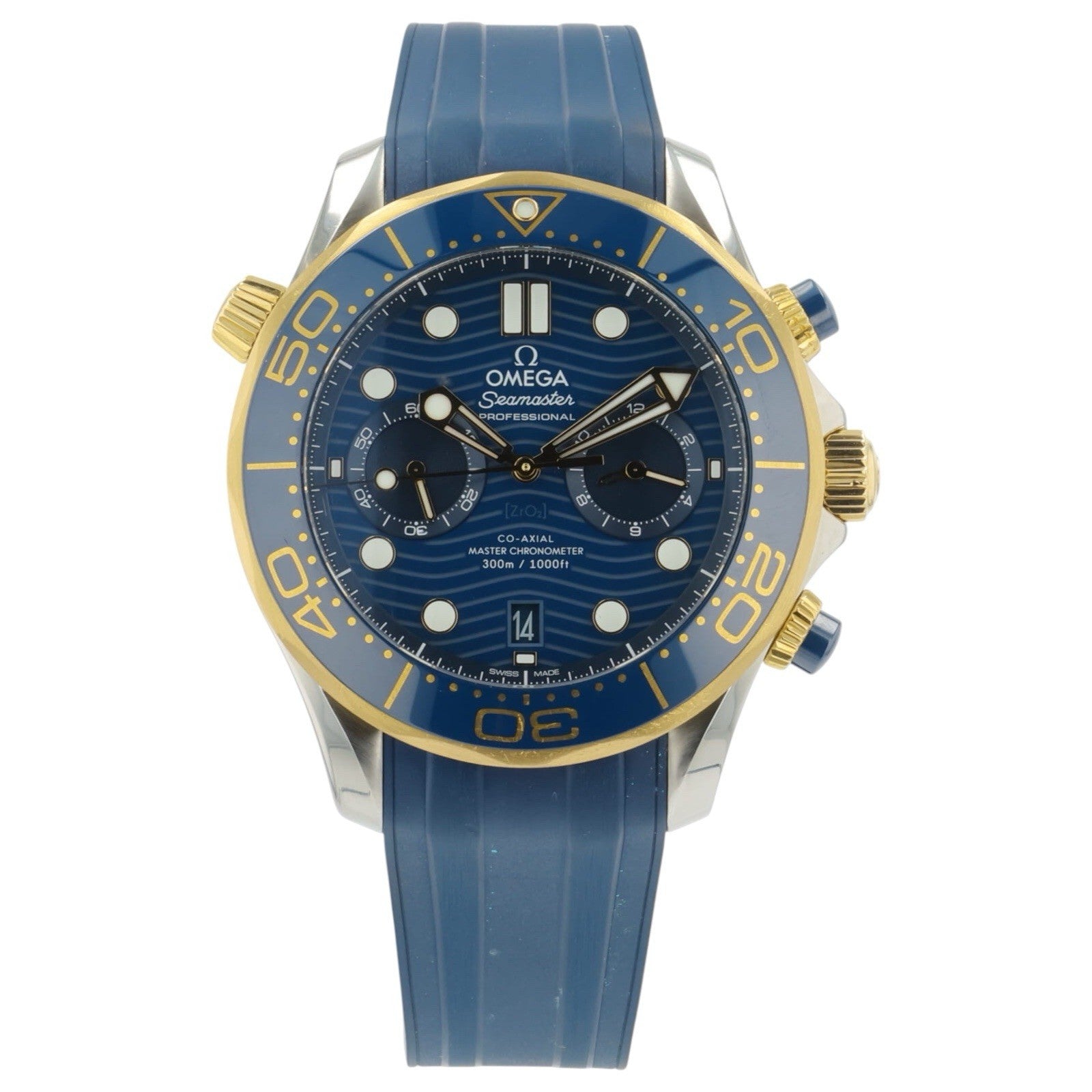 Omega Seamaster Diver Gold & Steel Blue Dial 44mm Automatic 210.22.44.51.03.001