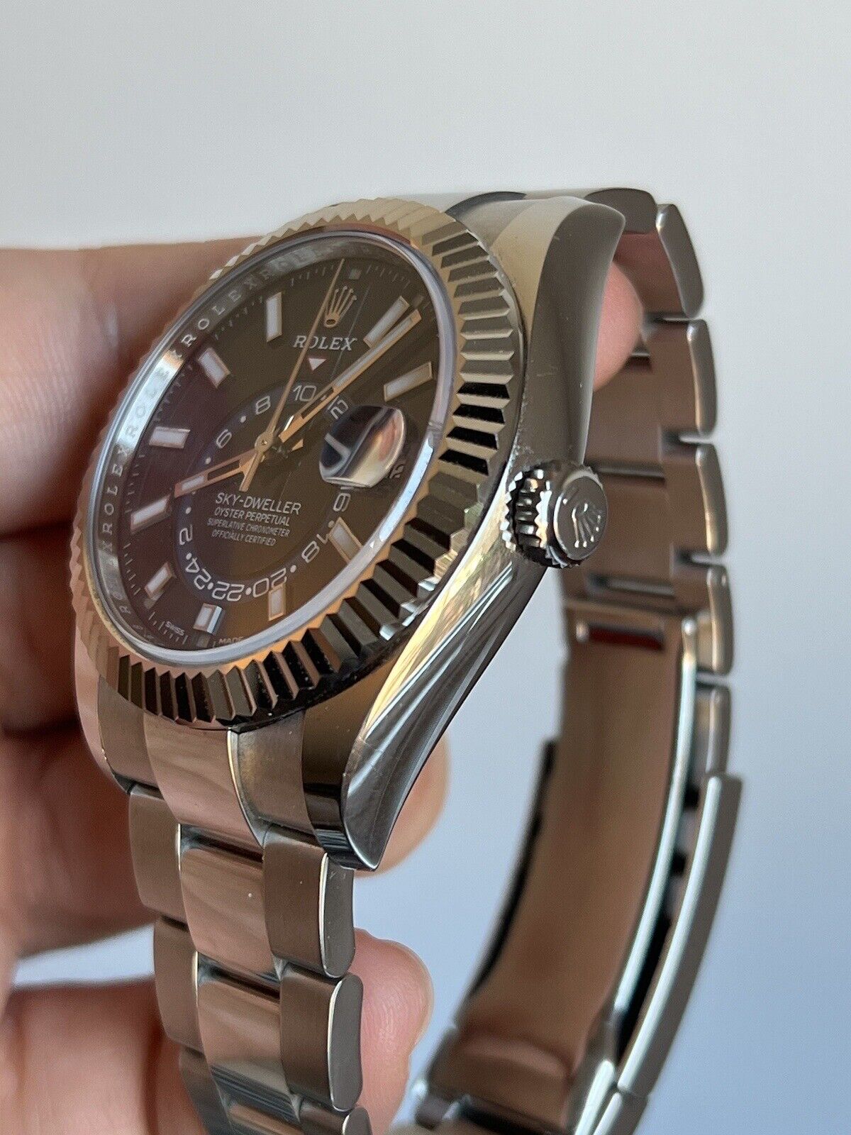 2021 Rolex Skydweller Blue Men's Watch 326934 Oyster Bracelet W/ Box & Papers