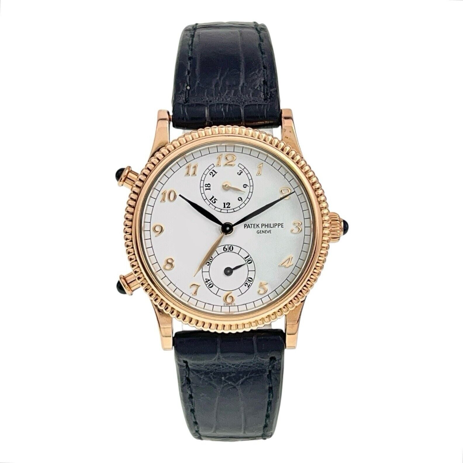 Patek Philippe Travel Time 30mm Manual Wind White Dial Women's