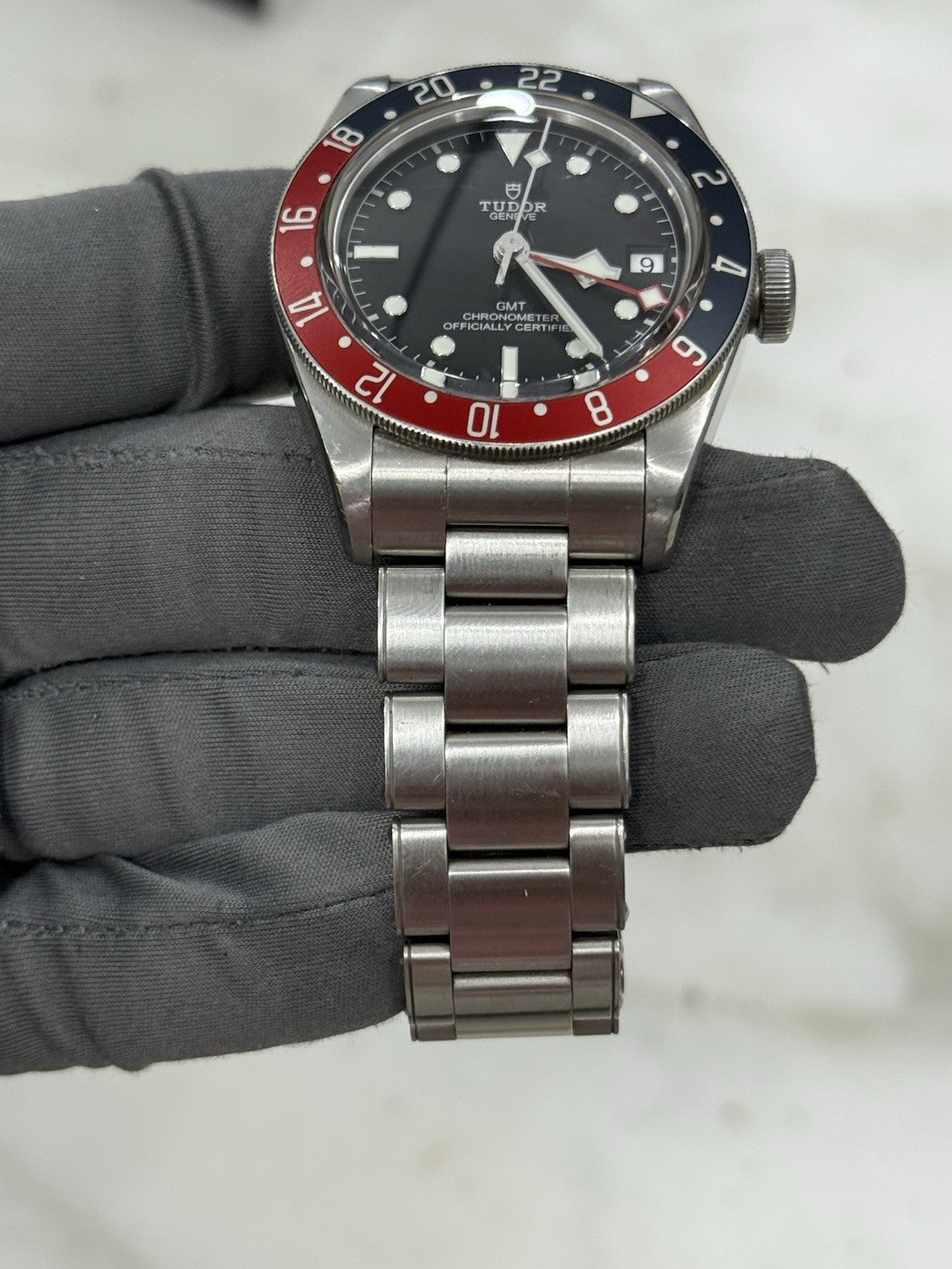 2021 Tudor Black Bay GMT Pepsi Black Dial Stainless Steel Mens Watch 79830RB