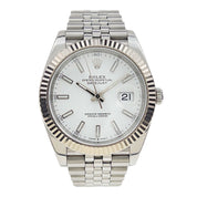 2019 Rolex Datejust 41 Steel White Dial 41mm Automatic Men’s Watch 126334 - B/P