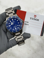 2017 Tudor Pelagos Titanium 42mm Watch Blue Dial 25600TB Automatic Dive Watch