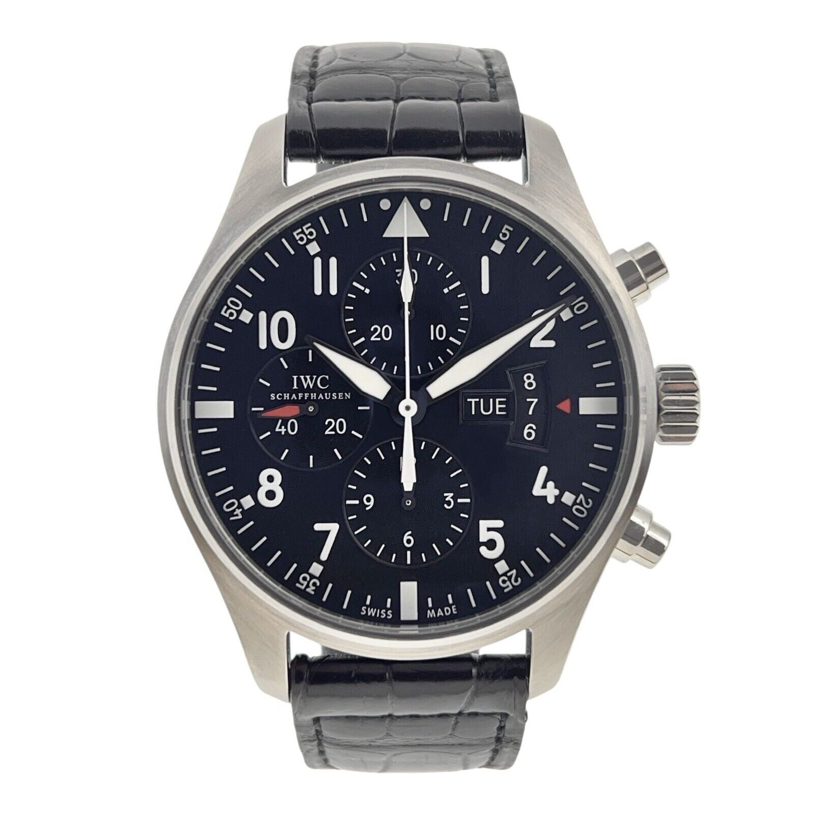 2016 IWC Pilot Chronograph Stainless Steel 43mm Automatic Men’s Watch IW377701