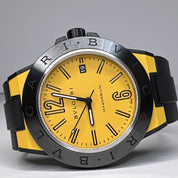 BVLGARI Bulgari Diagono Magnesium DG41SMC Date Yellow Dial Automatic Men's Watch