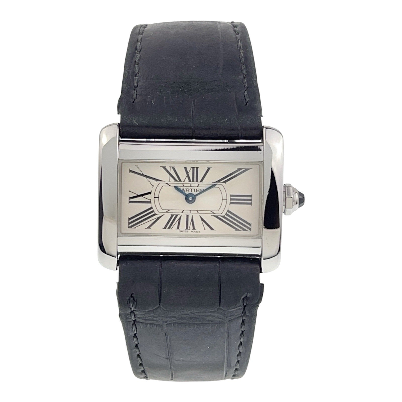 Cartier Tank Divan Steel Silver Dial 31mm Quartz Movement Womens Watch W6300255