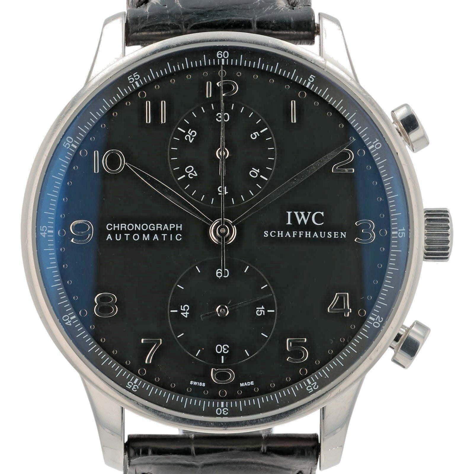IWC Portuguese Stainless Steel Black Dial 41mm Automatic Men’s Watch IW371447